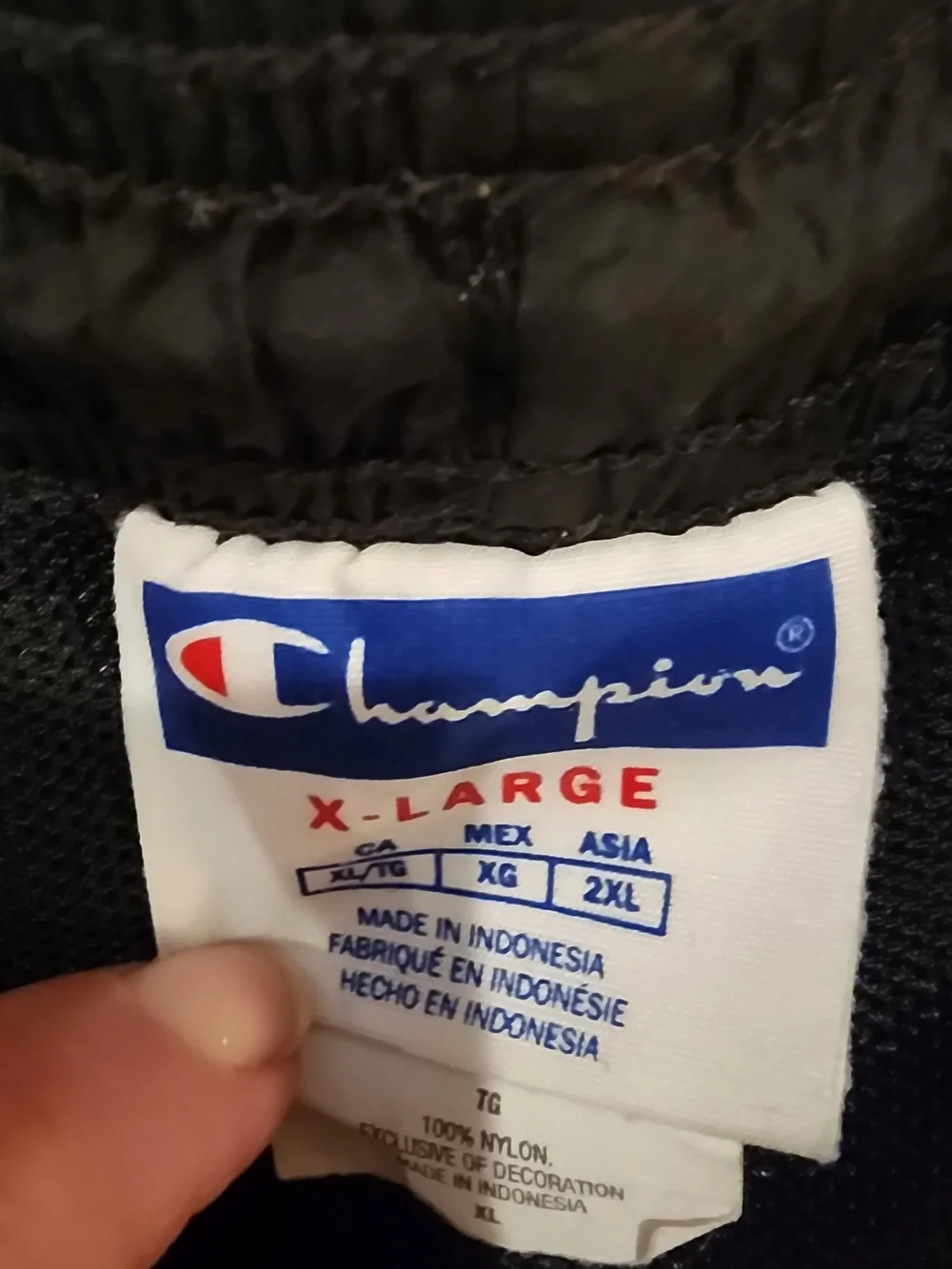 Champion Black Athletic Shorts with Logo